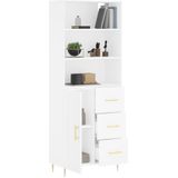 Vidaxl - Highboard Weiß 69,5x34x180 cm Holzwerkstoff