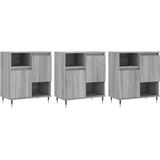 Vidaxl - Sideboards 3 Stk. Grau Sonoma Holzwerkstoff