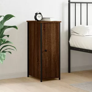 HOMCOM Bijzettafelset, Kleine Tafel, Twee Planken, Stalen Frame Houtlook 110 X 50 X 45 Cm~1lc038fog6000