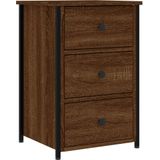 vidaXL Nachttische 2 Stk. Braun Eichen-Optik 40x36x60 cm Holzwerkstoff