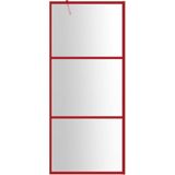 VidaXL-Inloopdouchewand-transparant-90x195-cm-ESG-glas-rood