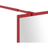 vidaXL Duschwand für Begehbare Dusche mit ESG Klarglas Rot 80x195 cm