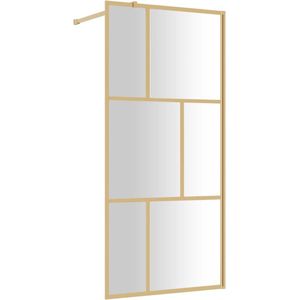 VidaXL-Inloopdouchewand-transparant-90x195-cm-ESG-glas-goudkleurig