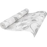 vidaXL Vliestapete 3D Blumenmuster Grau 10x0,53 m