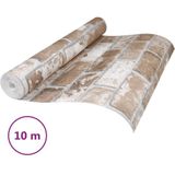 VidaXL-Behang-3D-baksteenpatroon-bruin