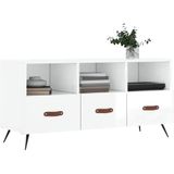 VidaXL TV-meubel 102x36x50 cm - Bewerkt Hout - Hoogglans Wit