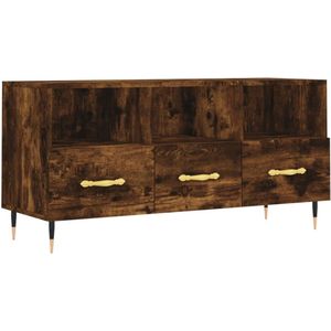 VidaXL Tv-meubel 102x36x50 cm - Bewerkt Hout - Gerookt Eikenkleurig