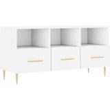 vidaXL TV-Schrank Weiß 102x36x50 cm Holzwerkstoff