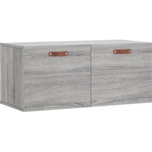 VidaXL Wandkast 80x36,5x35 cm Bewerkt Hout Grijs Sonoma Eikenkleurig