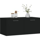 Wandschrank Schwarz 80x36,5x35 cm Holzwerkstoff Vidaxl