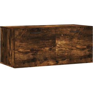 VidaXL Wandkast 80x36,5x35 cm - Bewerkt Hout - Gerookt Eikenkleurig