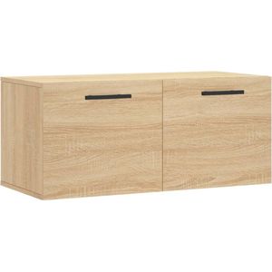 VidaXL Wandkast 80x36,5x35 cm Bewerkt Hout Sonoma Eikenkleurig