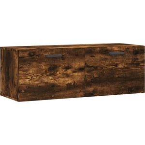 vidaXL Wandkast 100x36,5x35 cm bewerkt hout gerookt eikenkleurig