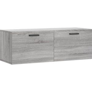 vidaXL Wandkast 100x36,5x35 cm bewerkt hout grijs sonoma eikenkleurig