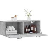 Vidaxl - Wandschrank Betongrau 100x36,5x35 cm Holzwerkstoff