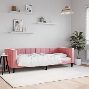 vidaXL Slaapbank 80x200 cm fluweel roze