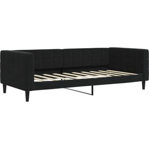 vidaXL Tagesbett Schwarz 90x190 cm Samt