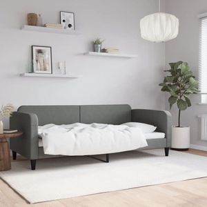 vidaXL Tagesbett Dunkelgrau 90x200 cm Stoff