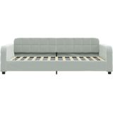 vidaXL - Slaapbank - 100x200 - cm - fluweel - lichtgrijs
