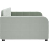 vidaXL - Slaapbank - 100x200 - cm - fluweel - lichtgrijs