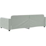 vidaXL - Slaapbank - 100x200 - cm - fluweel - lichtgrijs