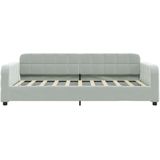vidaXL - Slaapbank - 90x190 - cm - fluweel - lichtgrijs