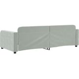 vidaXL - Slaapbank - 90x190 - cm - fluweel - lichtgrijs