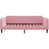 vidaXL - Slaapbank - 100x200 - cm - fluweel - roze