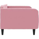 vidaXL - Slaapbank - 100x200 - cm - fluweel - roze