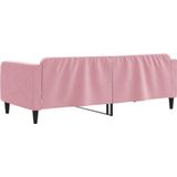 vidaXL - Slaapbank - 100x200 - cm - fluweel - roze