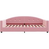vidaXL - Slaapbank - 100x200 - cm - fluweel - roze