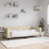 Tagesbett Creme 90x200 cm Stoff Vidaxl