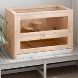 Houten Hamsterkooi - Met Accessoires - Vurenhout - Doorzichtig Acrylscherm