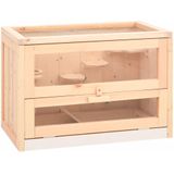 Houten Hamsterkooi - Met Accessoires - Vurenhout - Doorzichtig Acrylscherm