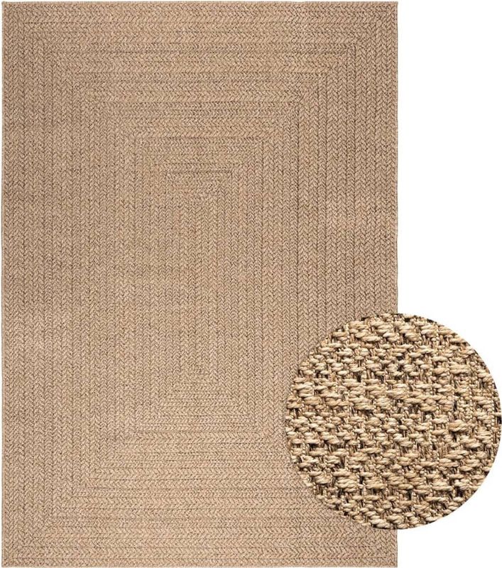 vidaXL - ZIZUR - Vloerkleed - Jute Look - 160x230 cm - PP-Materiaal