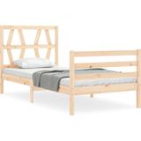 VidaXL Bedframe Massief Hout met Hoofdbord 100x200 cm