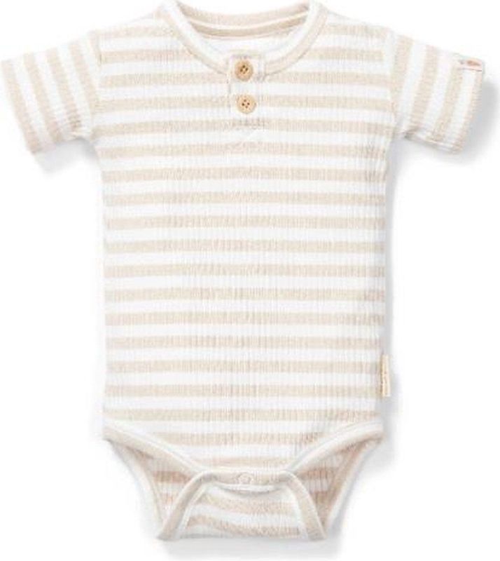 Little Dutch - Romper Stripe - Zand/Wit - Rompertje
