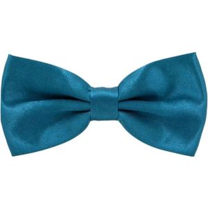 Fako Fashion® - Vlinderstrik - Vlinderdas - Strik - Satijn - Voorgestrikt - 12.5cm - Peacock Blauw