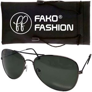 Fako Fashion® - Piloten Zonnebril - Pilotenbril - Piloot Zonnebril - Heren Zonnebril - Dames Zonnebril - Grijs - Groen