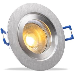 IP44 LED Inbouwspot Parker - badkamer of buiten - Ronde spot - Chrome glimmend - Extra Warm Wit - 2700K - 4Watt - Philips