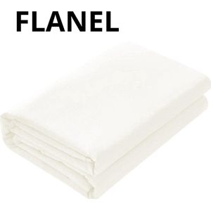Sleeps Zachte Flanellen Laken Ivoor - Tweepersoons 200x260 cm - Flanel Katoen - Heerlijk Zacht & Warm