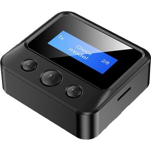 Bluetooth Audio Ontvanger & Zender 2-in-1 - Bluetooth 5.0 Receiver & Transmitter - 3.5mm Aux, RCA, SD-kaart - C39S - Zwart