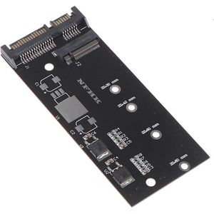 M.2 SATA Adapter - 6Gbps - B+M Key M.2 NGFF - Zwart