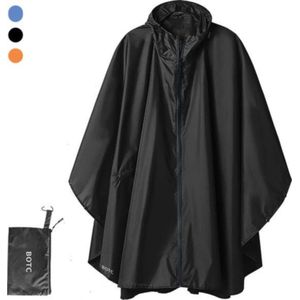 BOTC - Poncho - Regenponcho - Zwart - Waterdicht