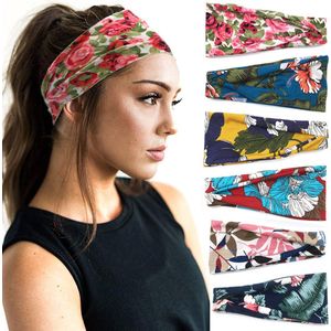BOTC Haarband - 6 stuks dames haarbanden - 23*10CM - Boho hoofdbanden - Retro Brede Haarbanden - voor Yoga & Workout - Elastische - 6 Retro Patroon