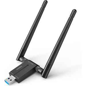 Sounix Wifi Adapter USB - 1300 Mbps - 2.4 & 5 GHz - Zwart