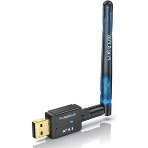 Sounix Bluetooth 5.3 Adapter - 100M Bereik - USB - Plug&Play - Zwart