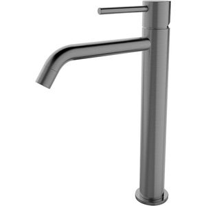 Wastafelmengkraan hoog wiesbaden style xl uitloop 19.5 cm 1-hendel gunmetal