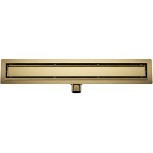 Wiesbaden Douchegoot met Tegelrooster en Flens - 100x7cm - Geborsteld Messing