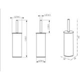 Wiesbaden - Alonzo - Toiletborstel Met Houder - Geborsteld Brons Koper